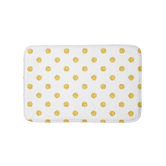 Tapis De Bain Polka Gold Parties scintillant points Texture (Devant)