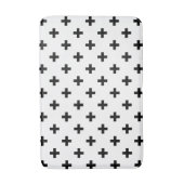 Tapis De Bain Polka noire croise sur blanc (Devant (Vertical))