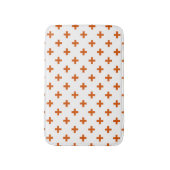 Tapis De Bain Polka orange croise sur blanc (Devant (Vertical))