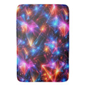 Tapis De Bain Polygone néon abstrait avec explosions (devant Vertical)