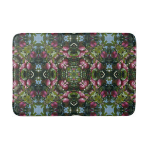 Tapis De Bain Pommes Rouges Sur Arbre Nature Kaleidoscope Abstra