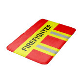 Tapis De Bain Pompier symbole de l'uniforme rouge (Angle)