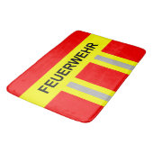 Tapis De Bain Pompier symbole de l'uniforme rouge (Angle)