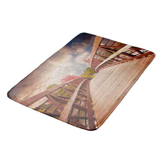 Tapis De Bain Pont rustique en bois dans le pays (Angle)