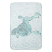 Tapis De Bain Poodé de glace bleu (devant Vertical)