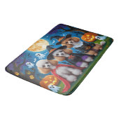 Tapis De Bain Poodle Chiens Citrouille Halloween drôle (Angle)