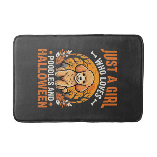 Tapis De Bain Poodles Halloween Fille Conception Amoureux de Chi