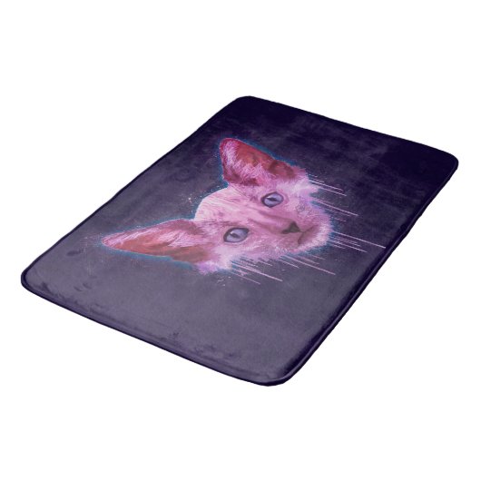 Tapis De Bain Pop Art Lykoi Cat (Angle)
