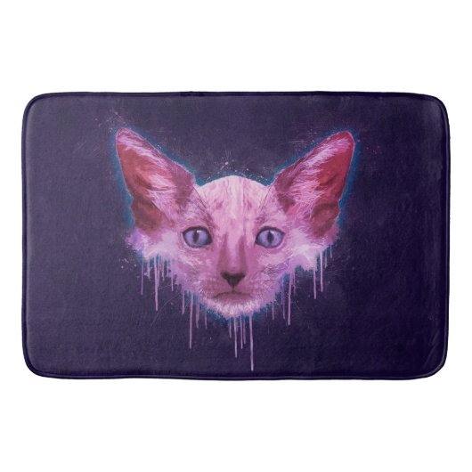 Tapis De Bain Pop Art Lykoi Cat (Devant)