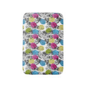 Tapis De Bain Pop Art Pineappy Et Palm Feuilles (Devant (Vertical))