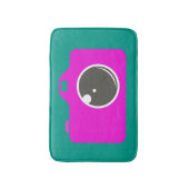 Tapis De Bain Pop Art Purple Caméra Vert (Devant (Vertical))
