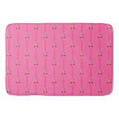Tapis De Bain Pop Art rose chaud Berry rayures cerise (Devant)