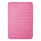 Tapis De Bain Pop Art rose chaud Berry rayures cerise (devant Vertical)