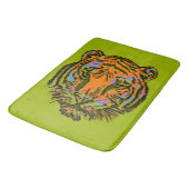 Tapis De Bain Pop Art TIGER HEAD + votre backgr. & idées (Angle)