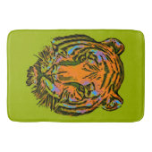 Tapis De Bain Pop Art TIGER HEAD + votre backgr. & idées (Devant)