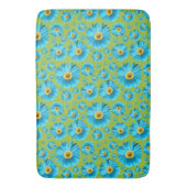 Tapis De Bain Pop Daisy Aqua Blue (devant Vertical)