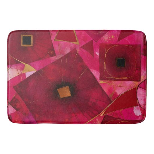 Tapis De Bain Poppies rouges Abstraites (Devant)