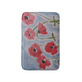 Tapis De Bain Poppies rouges sauvages Mat de bain (Devant (Vertical))