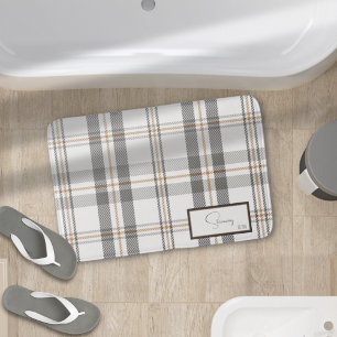 Tapis De Bain Porcelaine plaqué moderne Mat de bain blanc