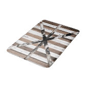 Tapis De Bain Porte de grange rustique multi-bois blanche et mar (Angle)