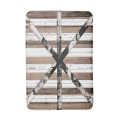 Tapis De Bain Porte de grange rustique multi-bois blanche et mar (Devant (Vertical))