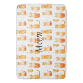 Tapis De Bain Portes et chats orange mignons (devant Vertical)