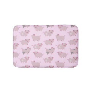 Tapis De Bain Portes et Motifs pour bébés roses mignons