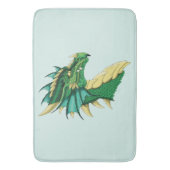 Tapis De Bain Portrait de dragon vert (devant Vertical)