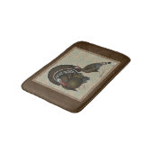 Tapis De Bain Portrait en bronze standard de dindes (Angle)