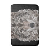 Tapis De Bain Portrait géométrique Wolf Lone (Devant (Vertical))