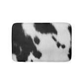 Tapis De Bain Ports de fourrure de vache noir blanc occidental (Devant)