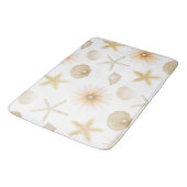 Tapis De Bain Poser Plage Coquillages & Fleurs Glam moderne (Angle)