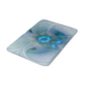 Tapis De Bain Position, Abstrait bleu turquoise fractal (Angle)