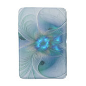 Tapis De Bain Position, Abstrait bleu turquoise fractal (Devant (Vertical))