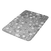 Tapis De Bain Positions Blanches Sur Gris (Angle)