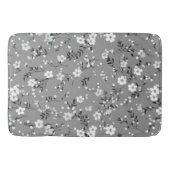 Tapis De Bain Positions Blanches Sur Gris (Devant)