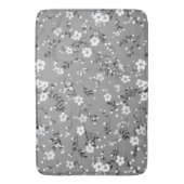 Tapis De Bain Positions Blanches Sur Gris (devant Vertical)