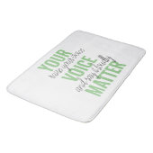 Tapis De Bain Positive Green Your Voice Matter Motivation Citati (Angle)