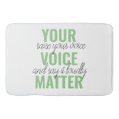 Tapis De Bain Positive Green Your Voice Matter Motivation Citati (Devant)