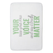 Tapis De Bain Positive Green Your Voice Matter Motivation Citati (devant Vertical)