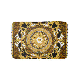 Tapis De Bain Poster de animal Golden Scrolls soie