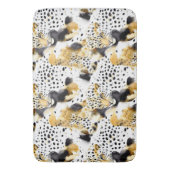 Tapis De Bain Poster de animal Léopards d'or jaune noir (devant Vertical)