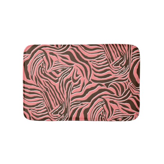 Tapis De Bain Poster de animal, modèle zèbre sans soudure. (Devant)