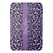 Tapis De Bain Poster de animal pourpre de léopard (devant Vertical)