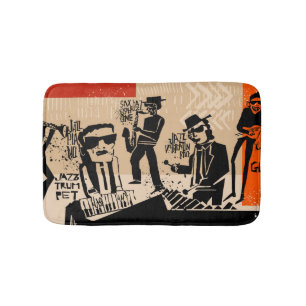 Tapis De Bain Poster du groupe de jazz vintage : Design Cool