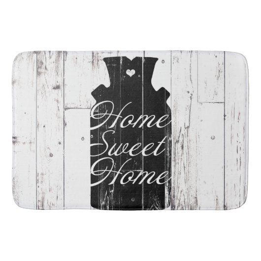 Tapis De Bain Pot à lait en bois blanc rustique de ferme Maison (Devant)