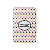 Tapis De Bain Pot Polka coloré Monogrammé Mat Bain (Devant (Vertical))