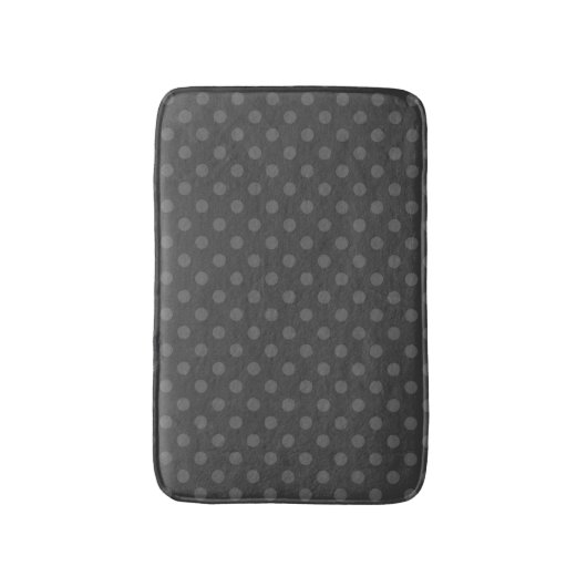 Tapis De Bain Pot Polka gris, Pot Polka, Noir et blanc (Devant (Vertical))