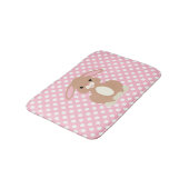 Tapis De Bain Pot rose et chauve-souris lapin (Angle)