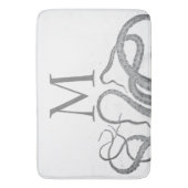 Tapis De Bain Potopus nautique monogramme personnalisé kraken (devant Vertical)